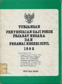 Image of Tunjangan Penyesuaian Gaji Pokok Pejabat Negara dan Pegawai Negeri Sipil 1992