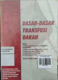 Image of Dasar - Dasar Transfusi Darah Edisi Pertama